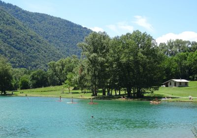Rando-poussette : plan d&rsquo;eau de Valbonnais-itinéraire pédestre.