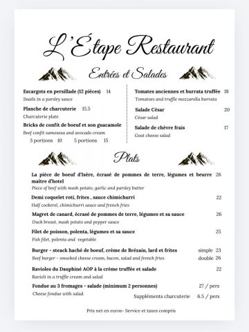 Bar restaurant L&rsquo;Étape_Allemond