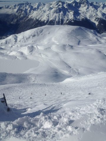 Piste du tunnel vue d&rsquo;en haut